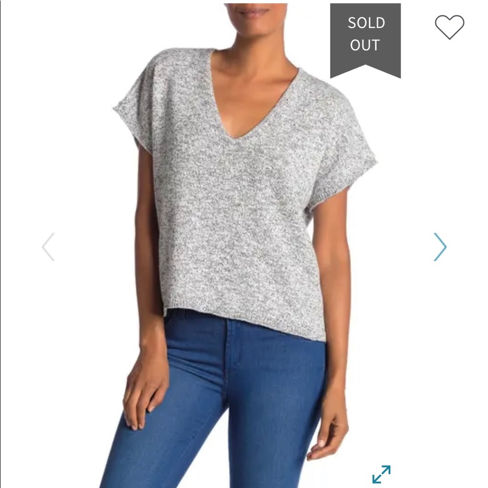 Madewell Gray V-Neck Sweater